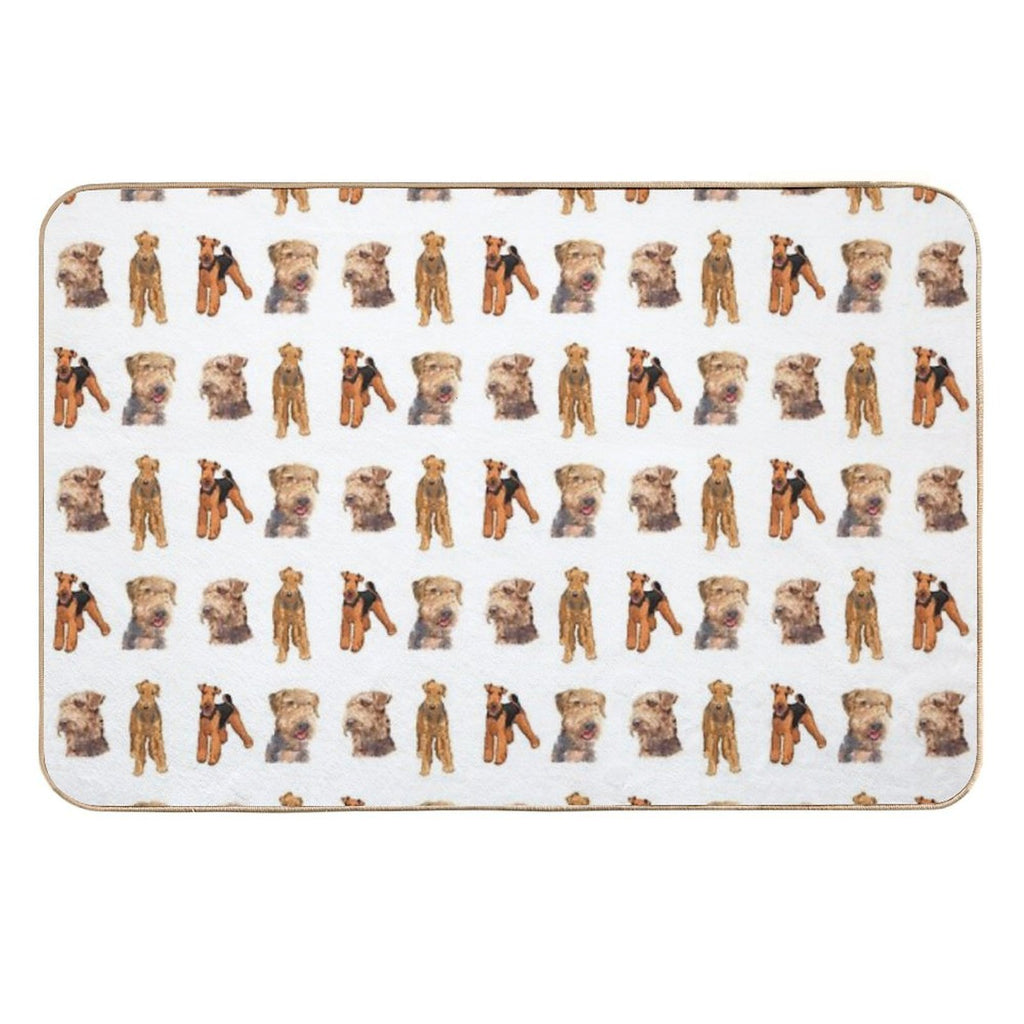 Love For Airedale Terriers  Anti-Trip Bath Mat