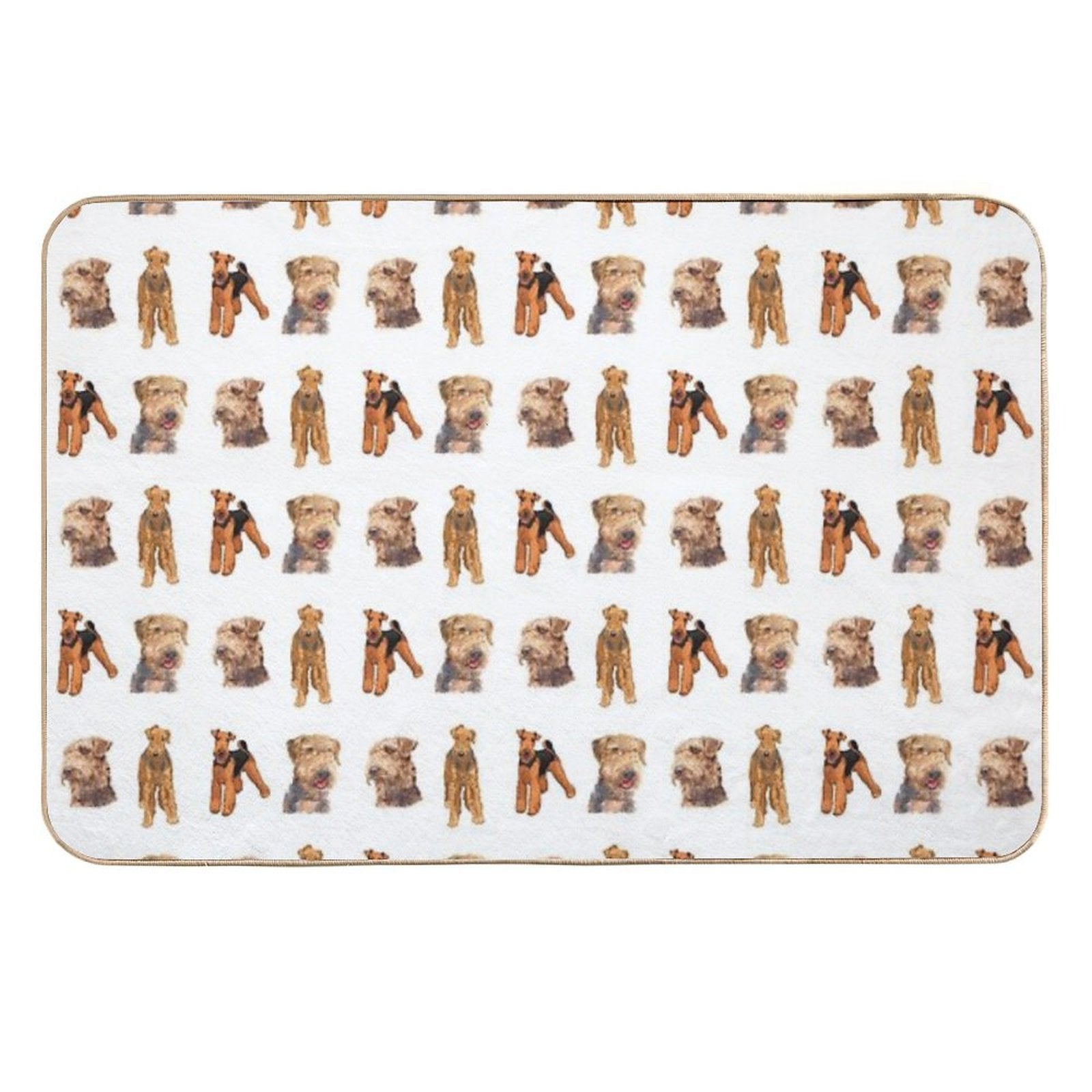Love For Airedale Terriers  Anti-Trip Bath Mat