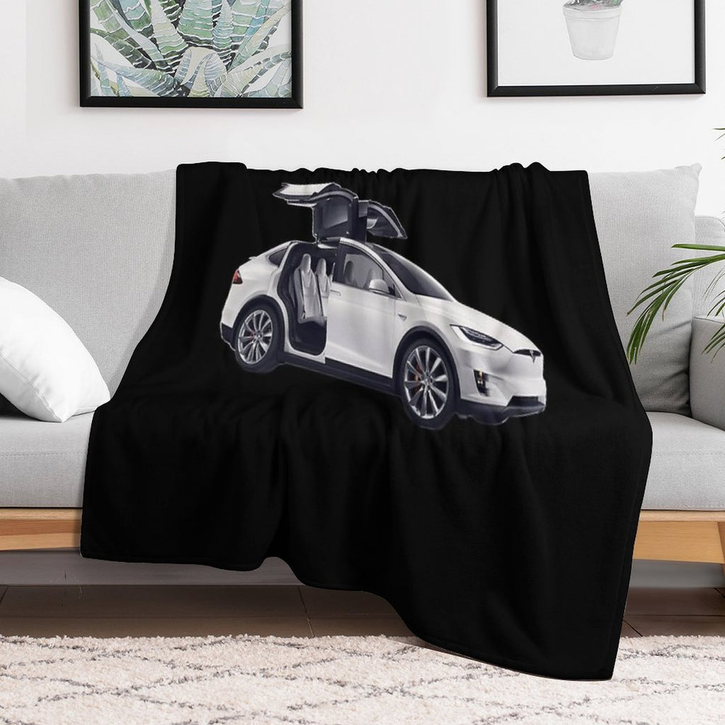 Model X Tesla Motors Sustainable Throw Blanket