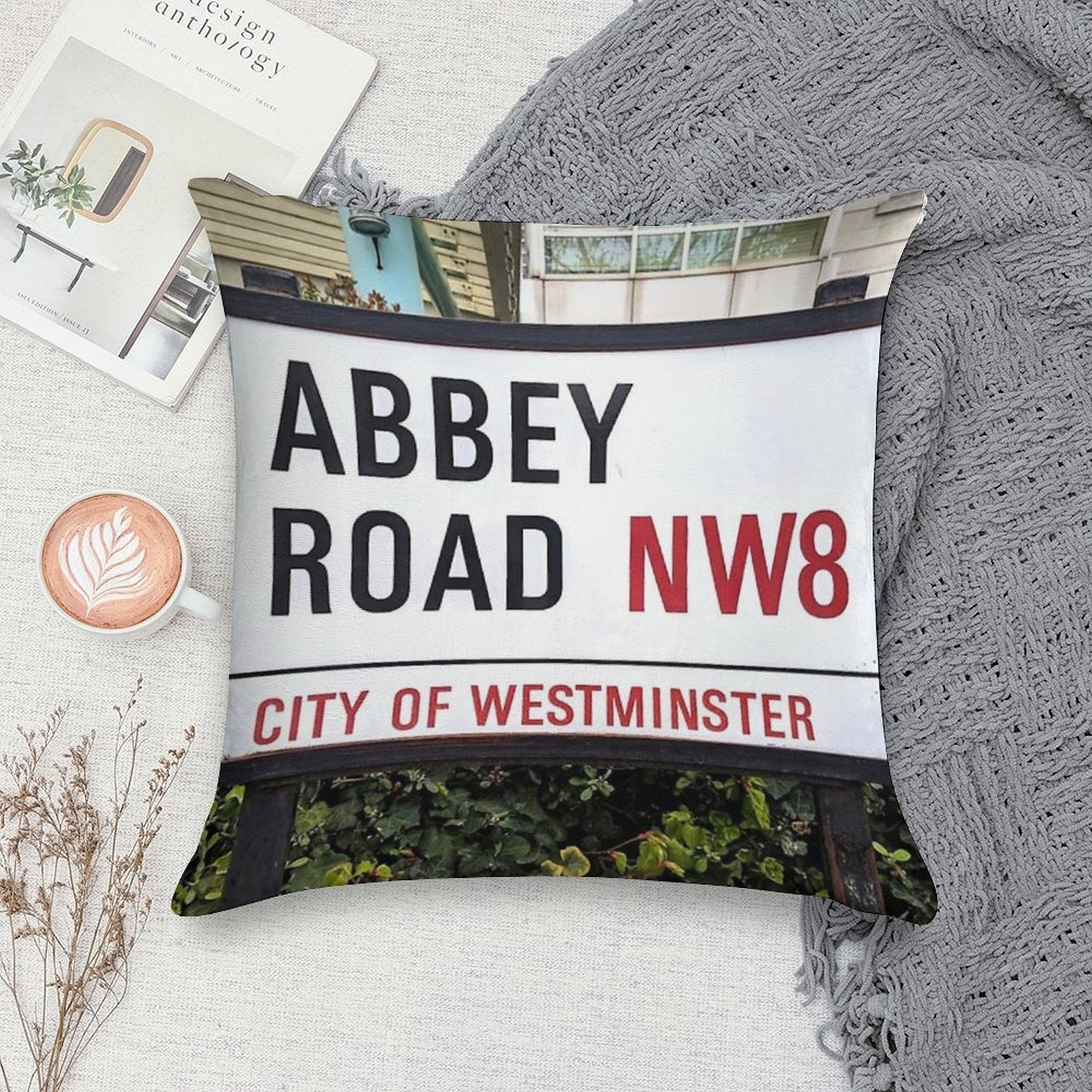 Abbey Road Soft Easy Maintenance Throw Pillow