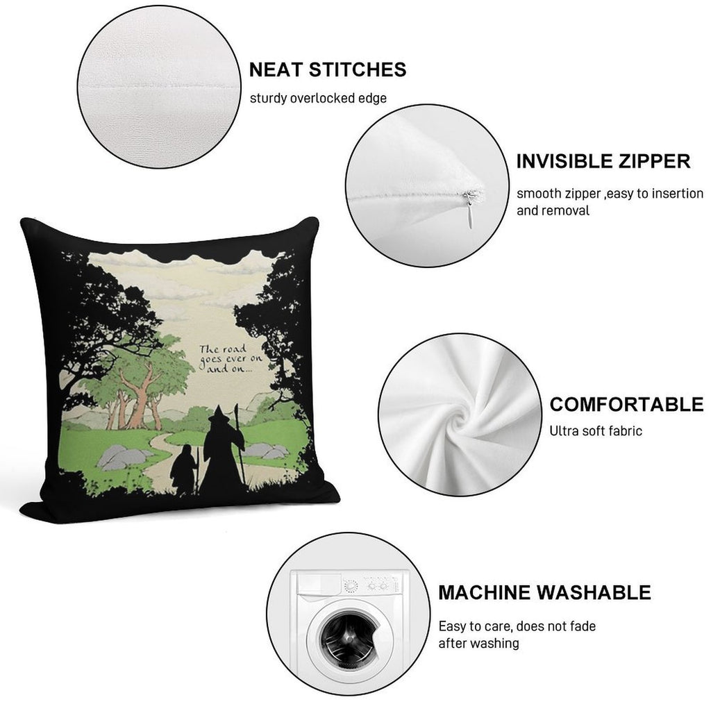 The Road Goes Soft Skin-Friendly Throw Pillow