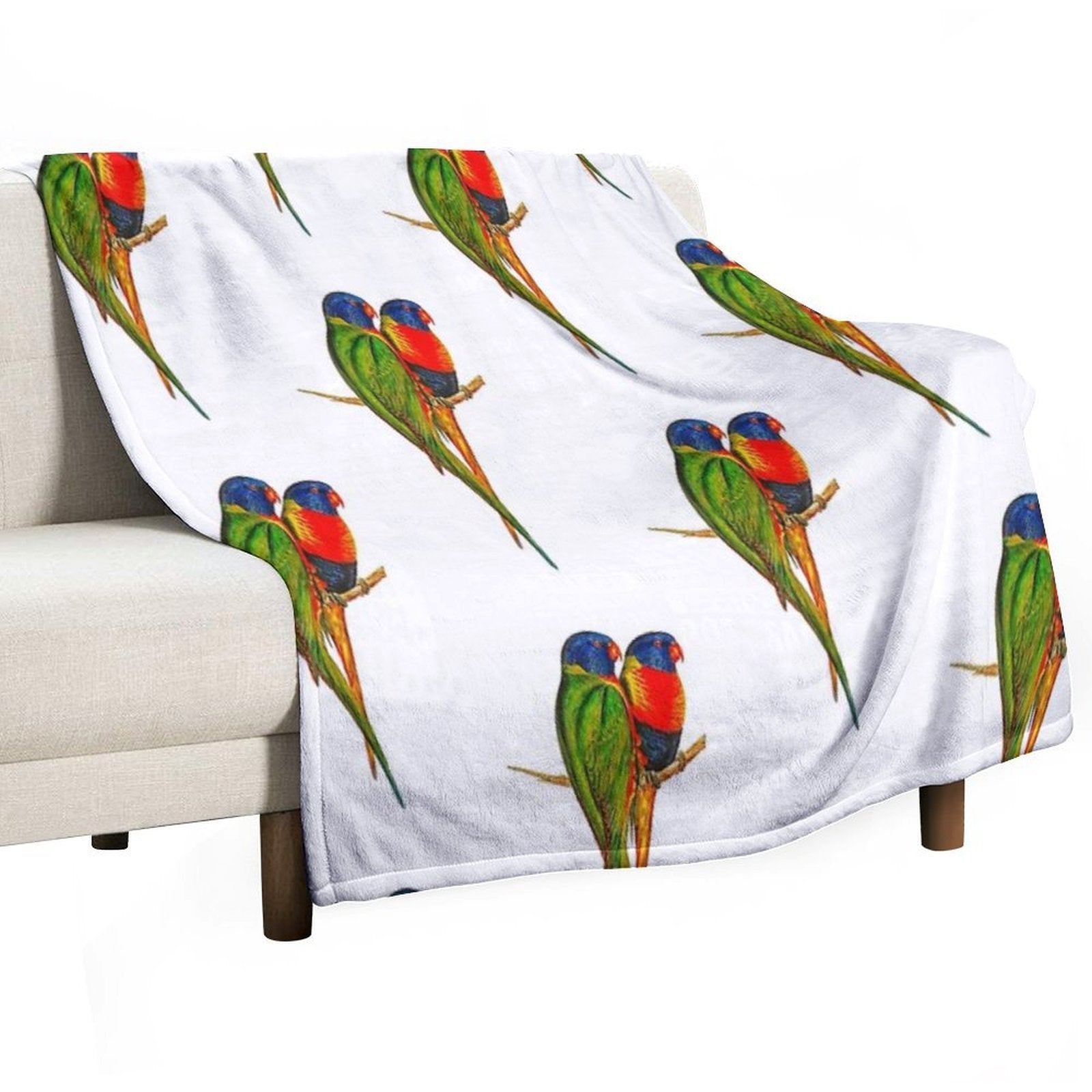Rainbow Lorikeet Bird Australian Shrink-resistant Throw Blanket