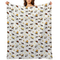 Ants Carrying Snacks Plush Throw Blanket