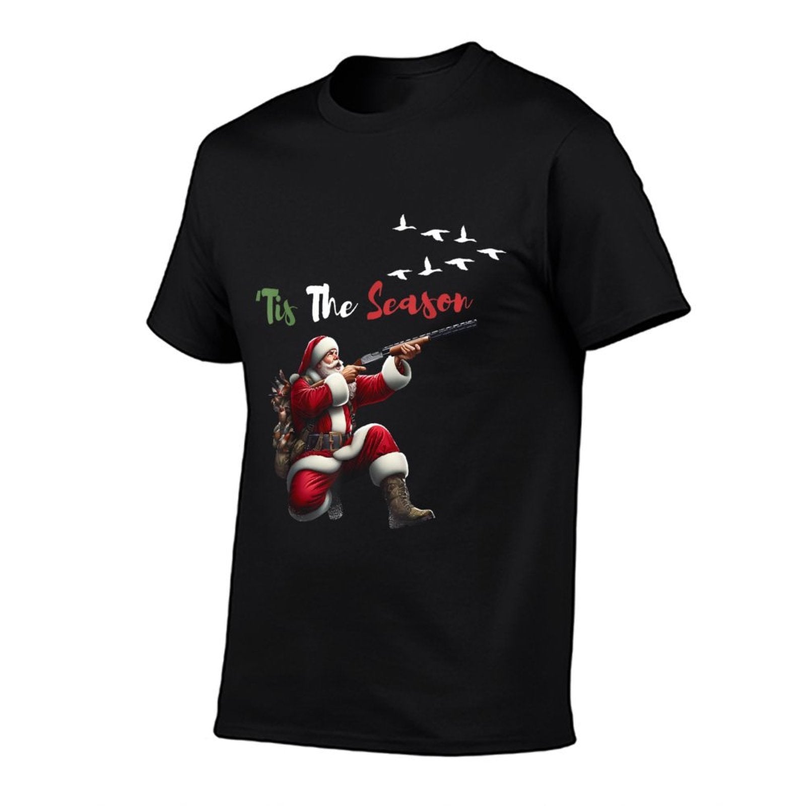 Christmas Santa Claus Duck Hunting Men Women Duck Hunter  Breathable T-Shirt