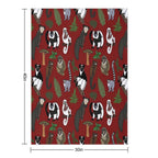 Lemur Pattern Anti-pilling Throw Blanket