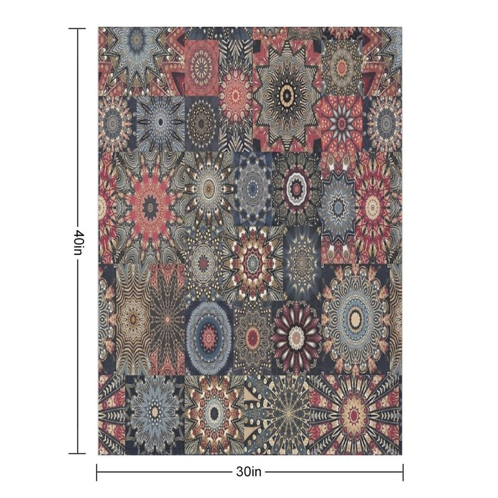 Dazzling Style Red And Golden Stars Pattern Easy Care Throw Blanket