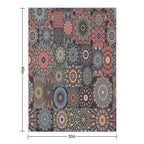 Dazzling Style Red And Golden Stars Pattern Easy Care Throw Blanket