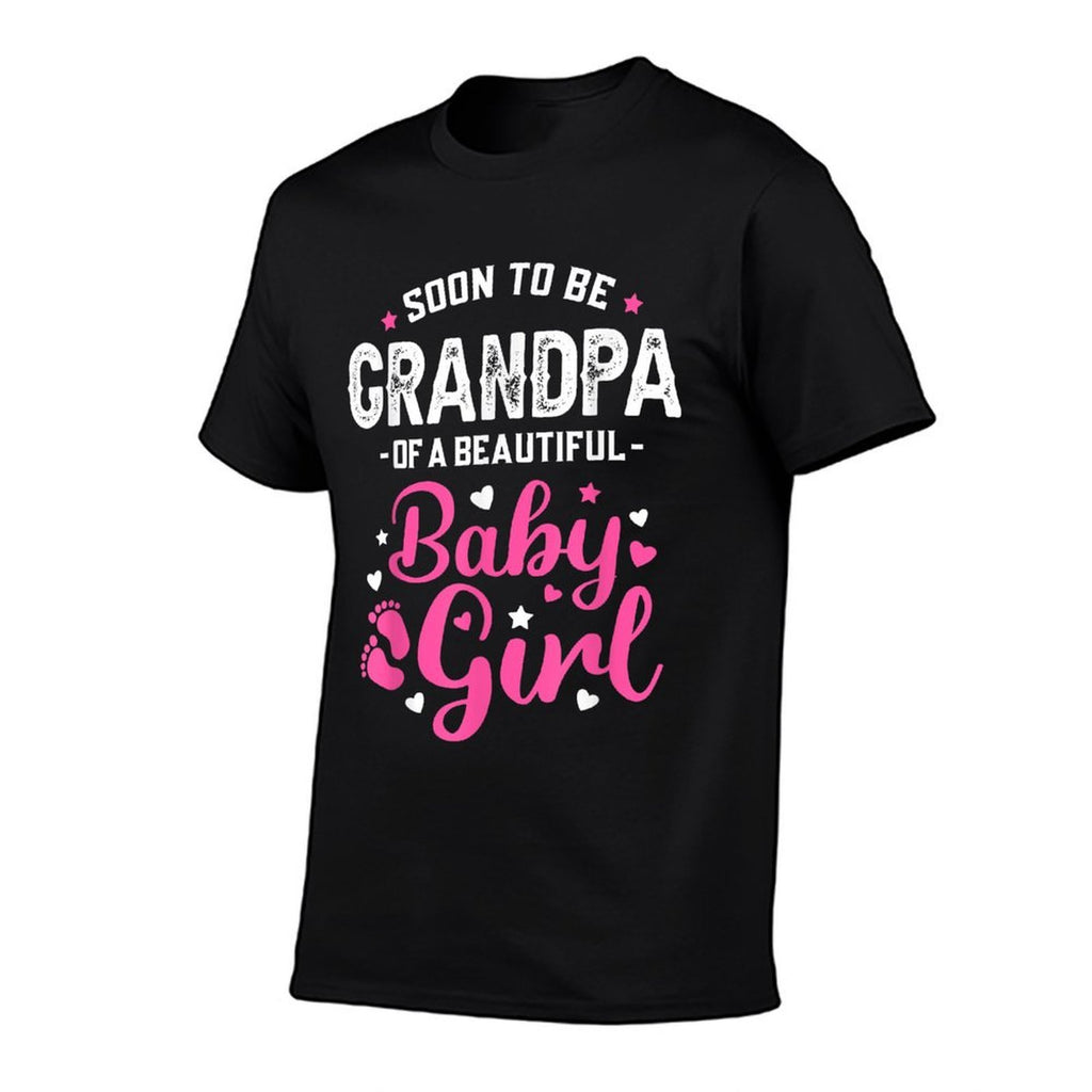 Soon To Be Grandpa Of A Baby Girl Promoted to Grandpa  Trendy Pattern T-Shirt