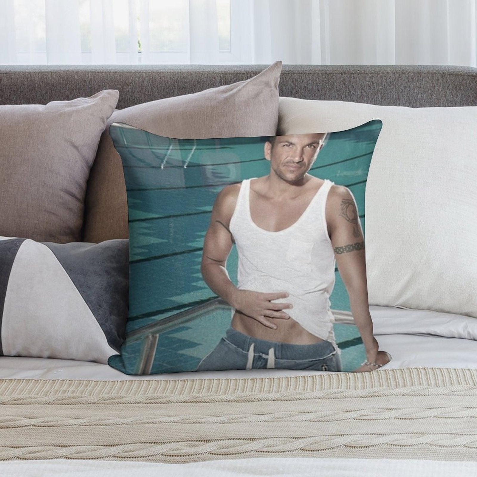 Peter Andre Soft Multiple Sizes Throw Pillow
