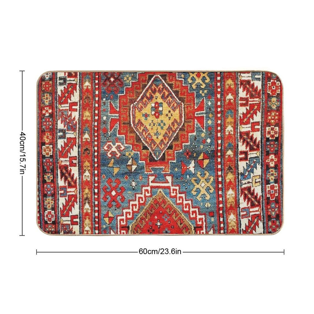 Kazak Southwest Caucasus Rug Print  Anti-Trip Bath Mat