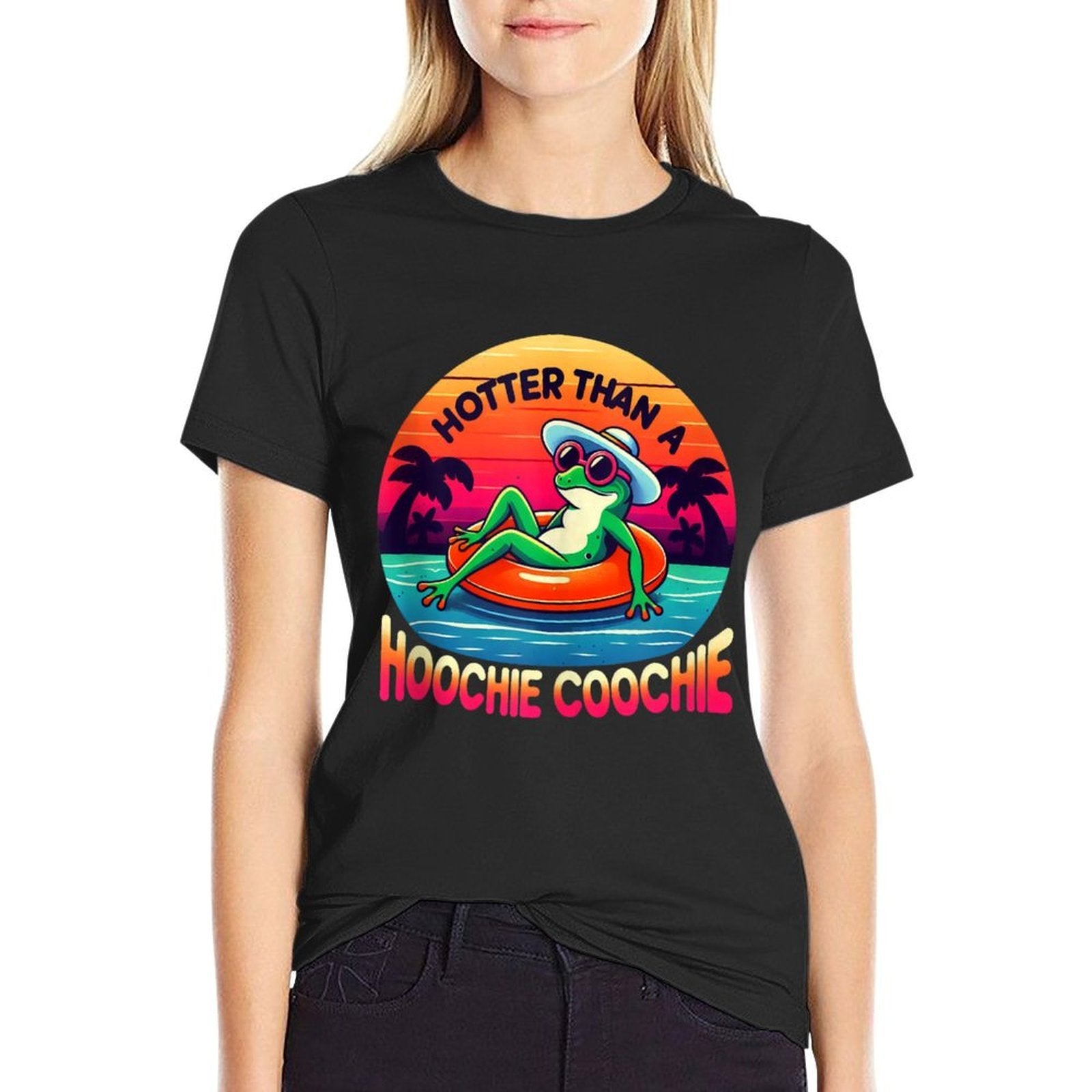 Retro Country Music Fans Hotter Than A Hoochie Coochie Frog  Breathable T-Shirt