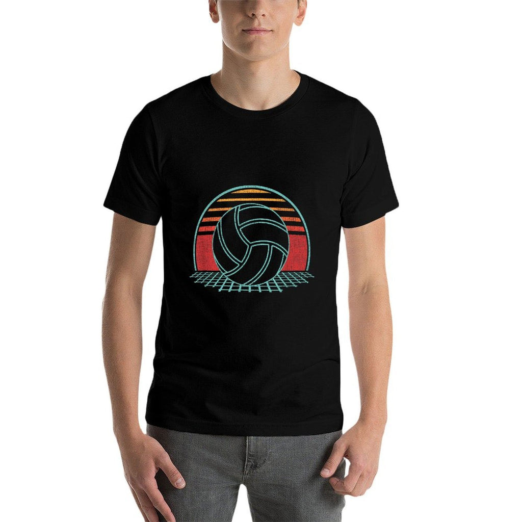 Volleyball Lover Retro Vintage 80s Style Player  Durable T-Shirt