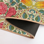 Rose Chintz William Morris Vintage Pattern  High-Traffic Bath Mat