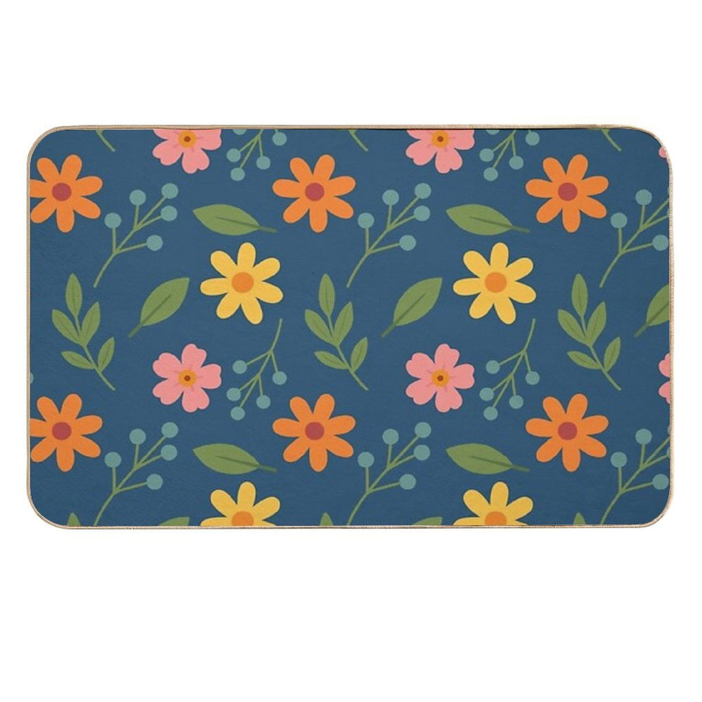 Flowers And Plants  High-Traffic Bath Mat