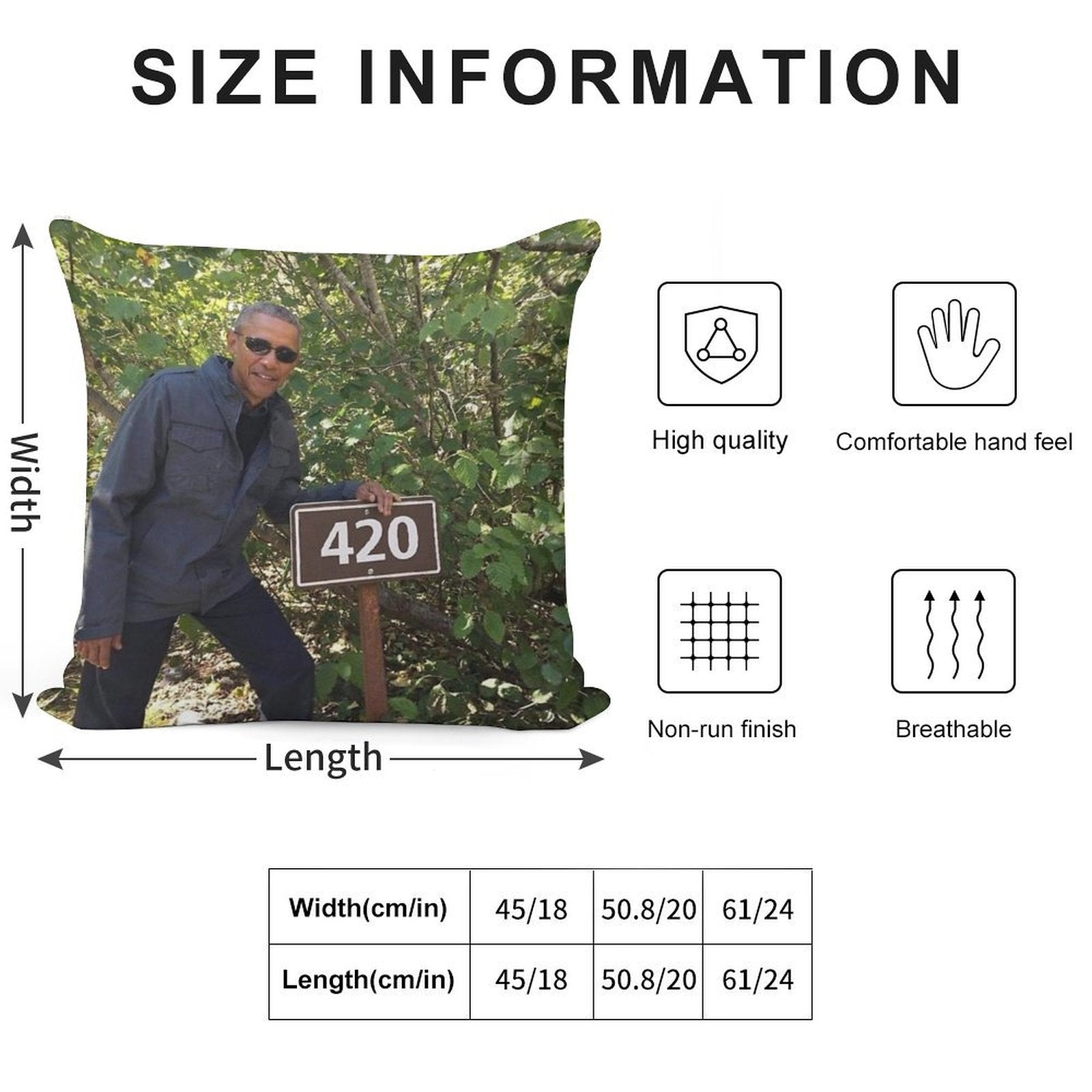 Obeezy 420 Soft Durable Construction Throw Pillow