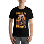Fueled By Beans Funny Brainrot Cringe Skeleton Meme Flames  Graphic-printed T-Shirt
