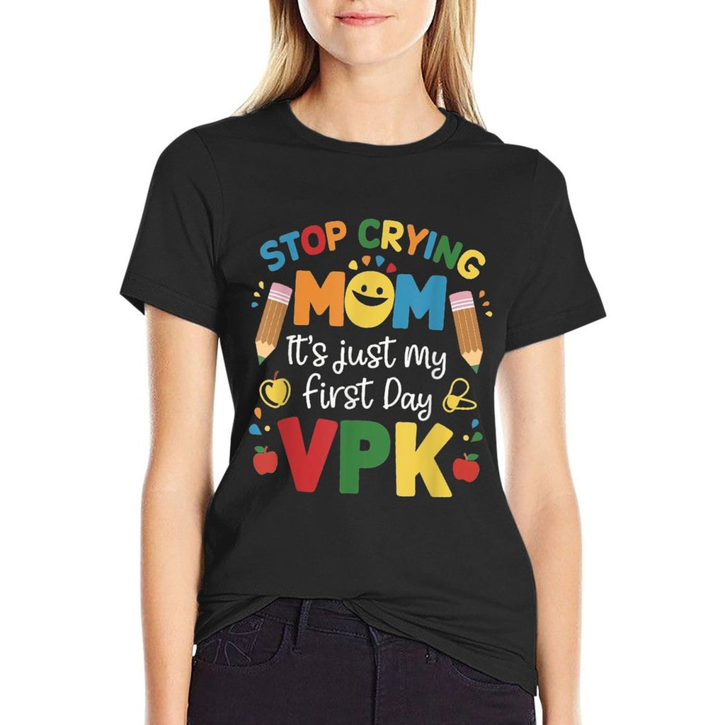 Funny Its Just My First Day Of VPK Back To School VPK  Vintage-inspired T-Shirt