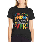Funny Its Just My First Day Of VPK Back To School VPK  Vintage-inspired T-Shirt