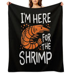 Shrimp Seafood Plush Throw Blanket