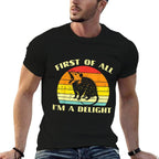 Opossum Im A Delight Retro Feral Possum Meme Women Men Kids  High-quality Stitching T-Shirt