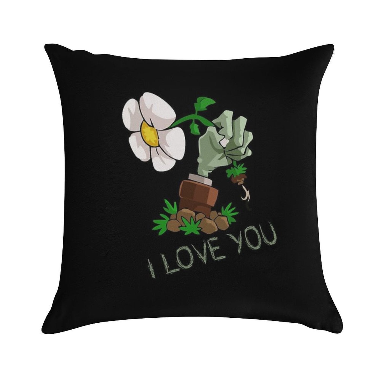 Plants Vs Zombies -  I Love You Soft Home Decor Throw Pillow