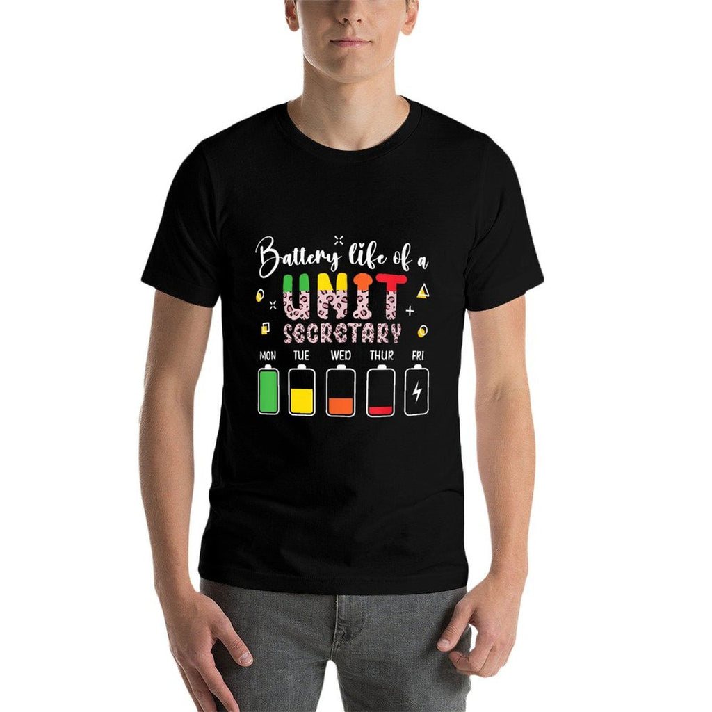 Battery Life Of A Unit Secretary Funny Unit Secretaries  Polyester Blend T-Shirt