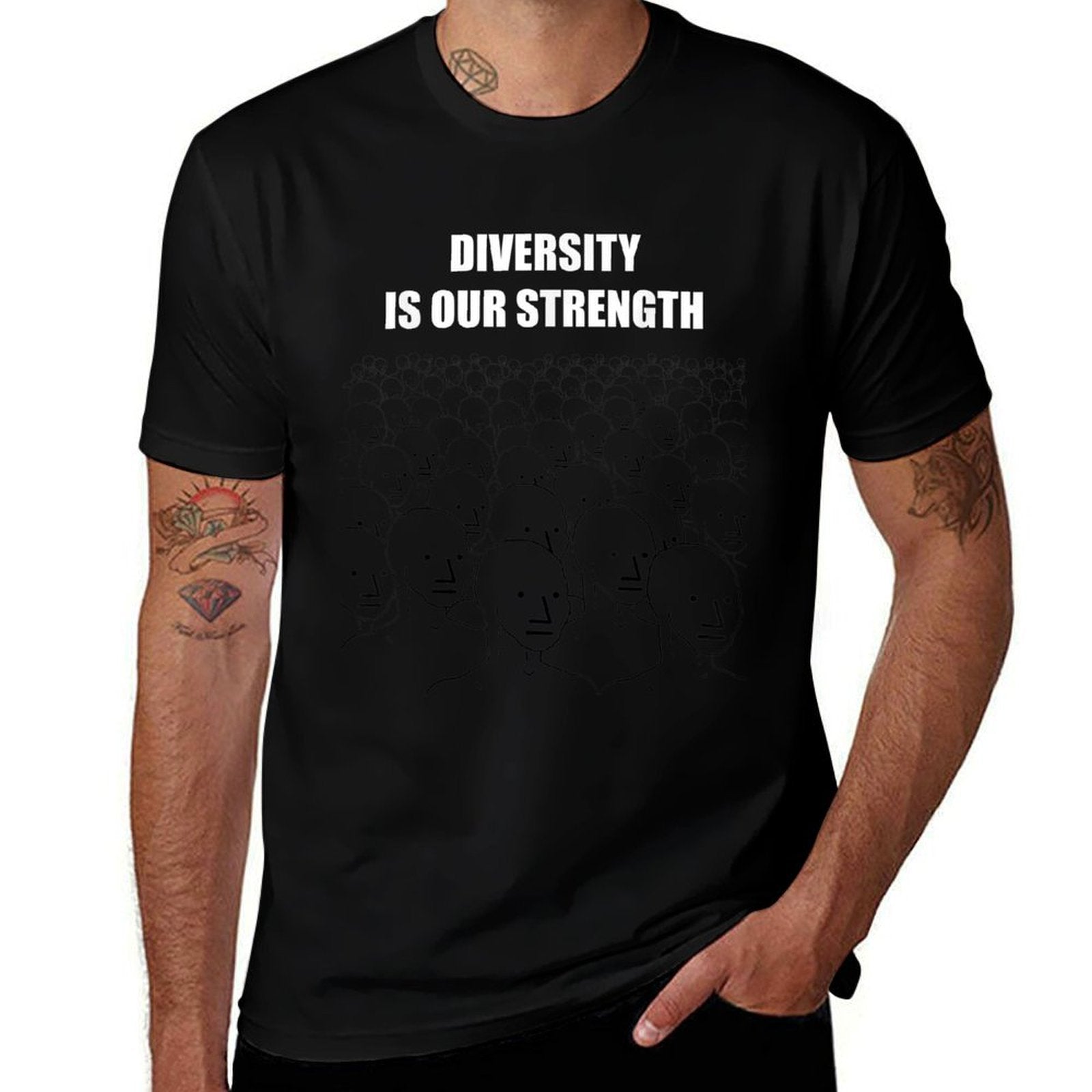 NPC Meme Shirt Diversity Is Our Strength  Stretchy T-Shirt