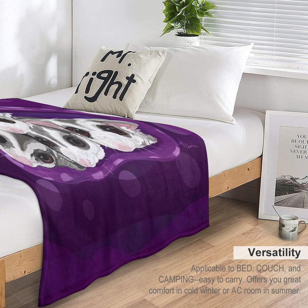 Adorable Sugar Glider Digital Artwork, Cuddle Gliders Wrinkle-free Throw Blanket