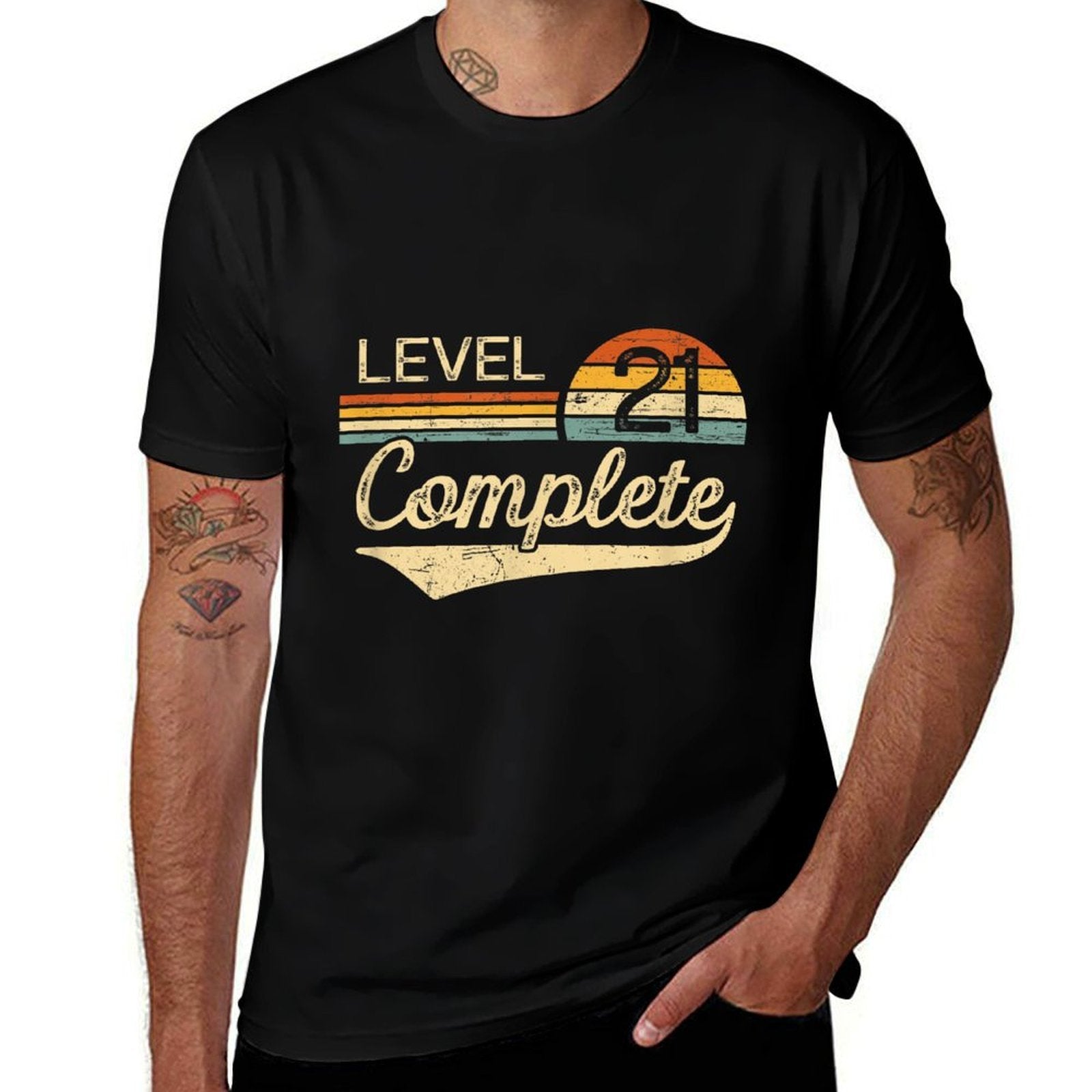 Level 21 Complete Vintage 21st Wedding Anniversary  Summer-ready Fabric T-Shirt