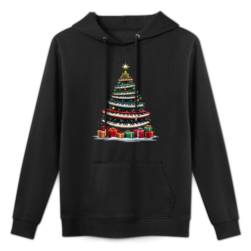 Christmas Tree Piano Keyboard Holiday Music Lover Design Easy Care Hoodie