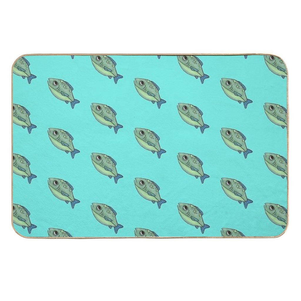 Blue Fishy  Odorless Bath Mat