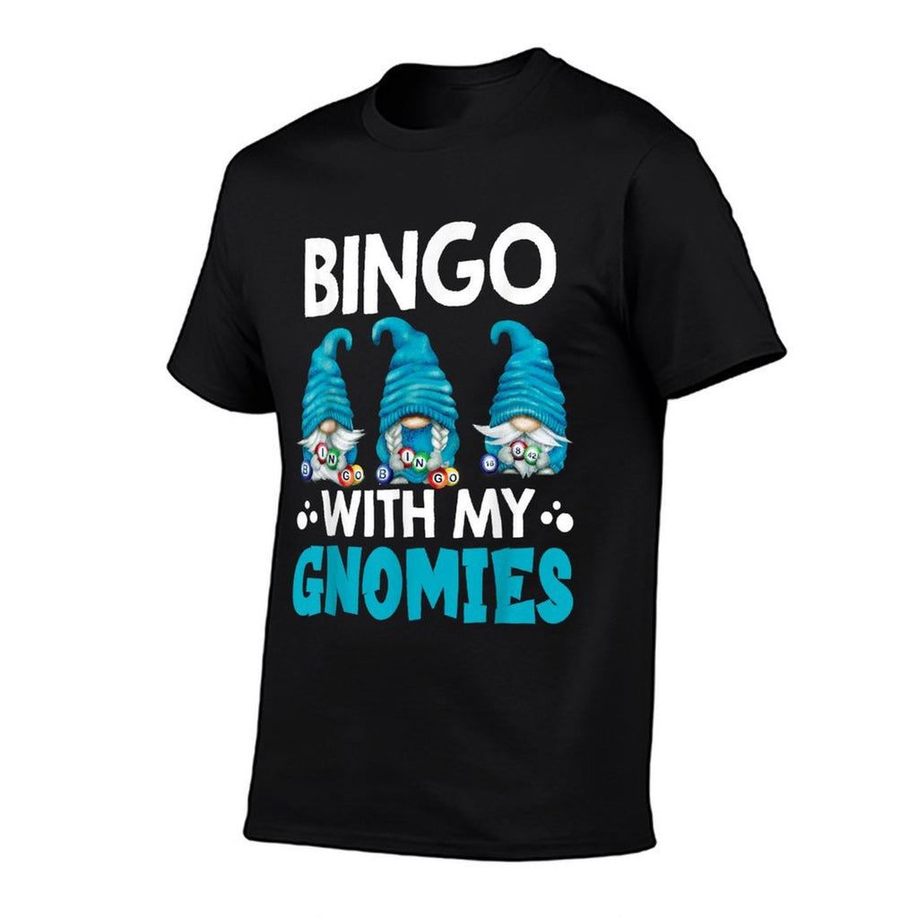 Bingo With My Gnomies Women Men Funny Bingo Gnome  Graphic-printed T-Shirt