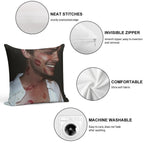 Matthew Gray Gubler Lipstick Stains Soft Skin-Friendly Throw Pillow