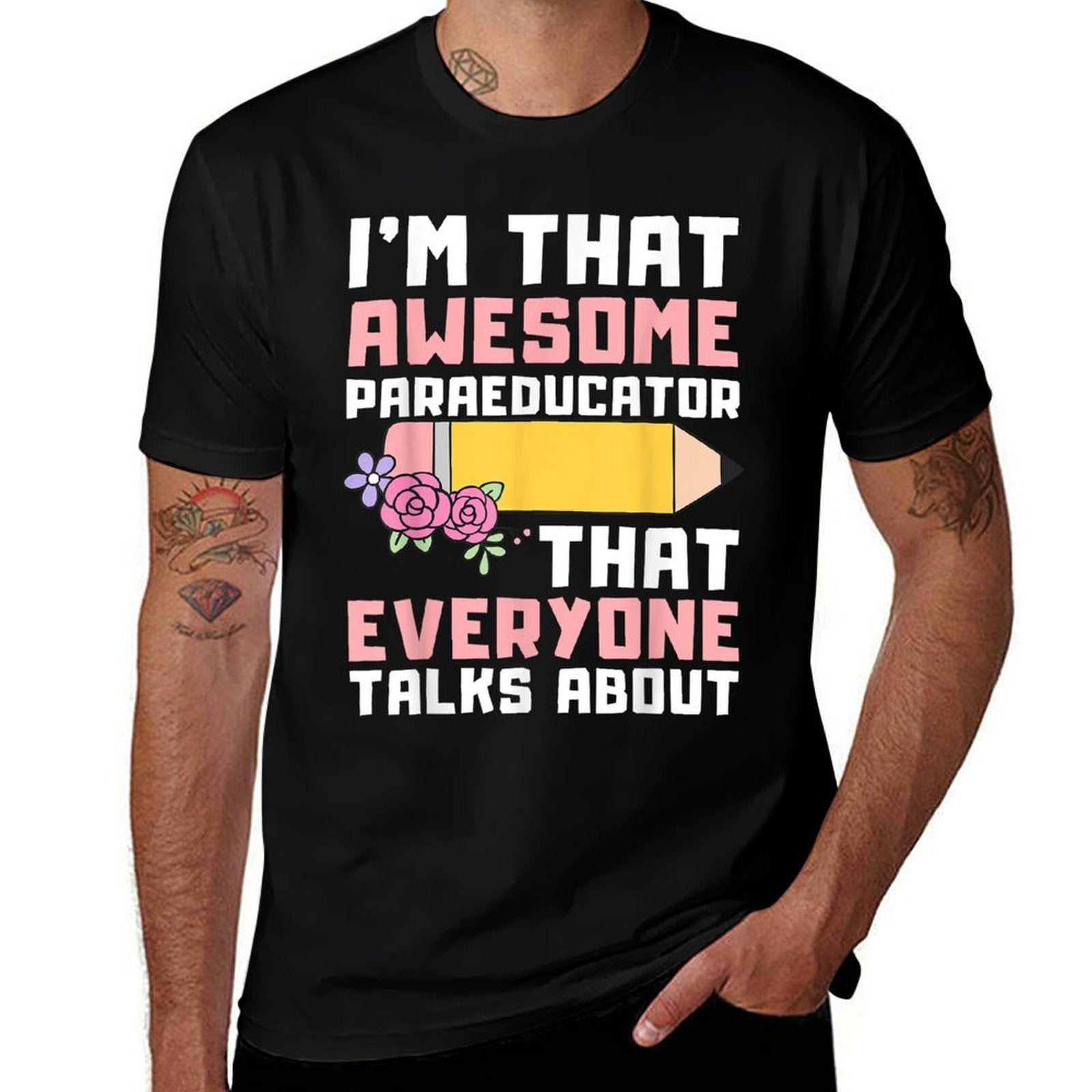 Para ParaProfessional Teacher Awesome Educator Men And Women  Moisture-wicking T-Shirt