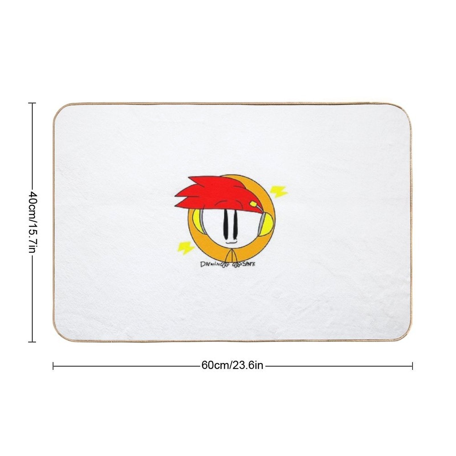 Darwin Spark Character Logo Durable Bath Mat