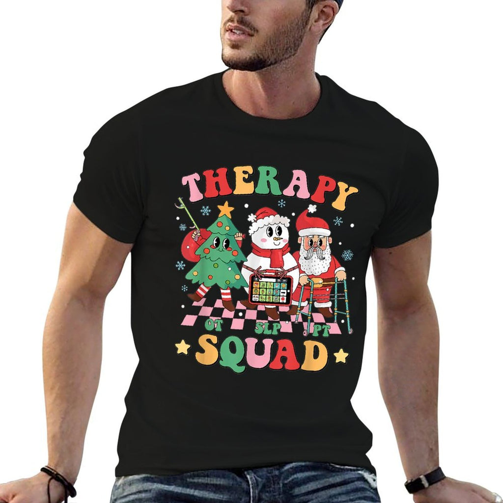 Christmas Therapy Squad SLP OT PT Therapy Team Santa Snow  Affordable Price T-Shirt