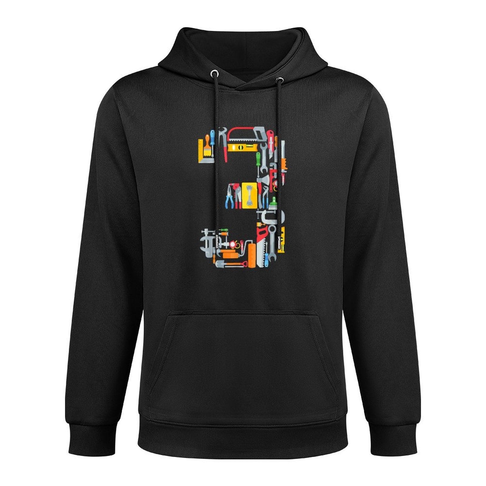 Fun 3rd Birthday Construction Building Tools Kids 3 Year Old Moisture-Wicking Hoodie