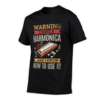 Harmonica Vintage Retro Harmonica Player Gift  Trendy Pattern T-Shirt