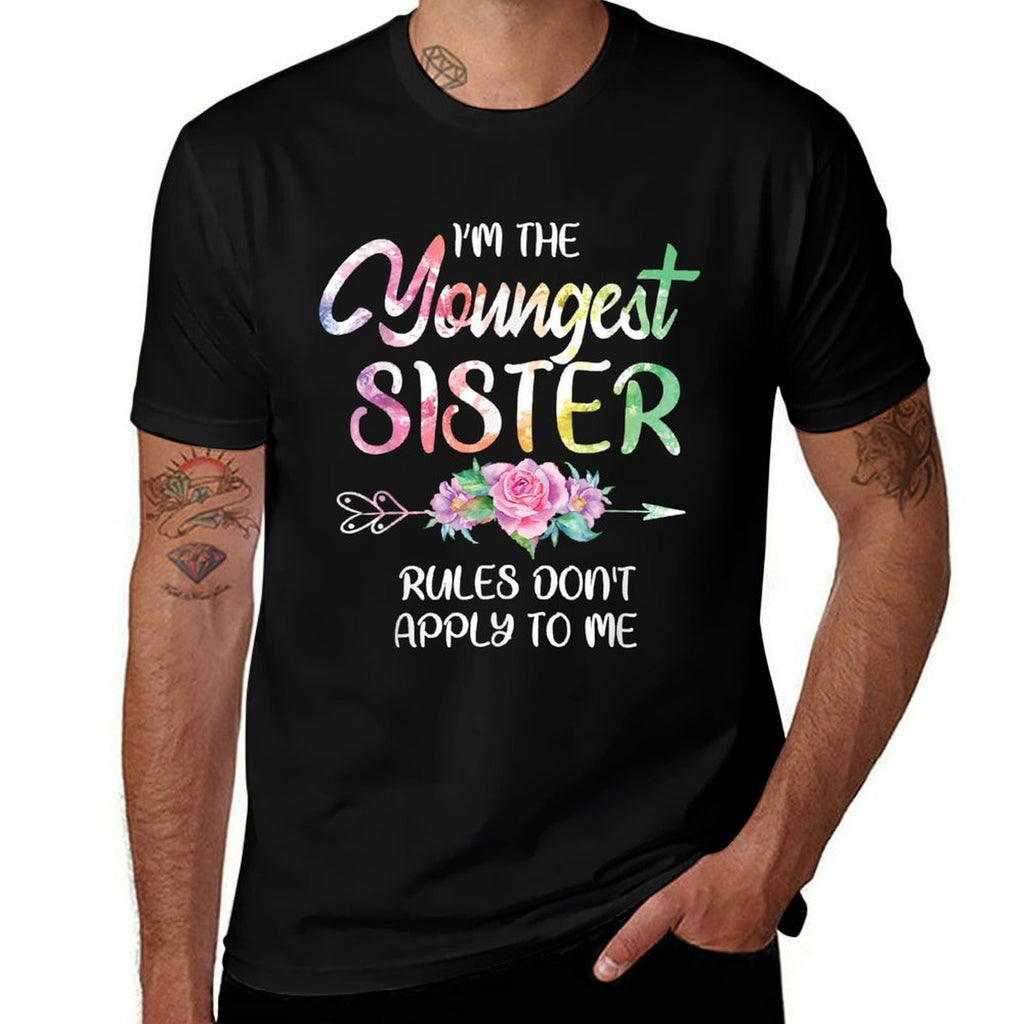 Youngest Sister Rules Dont Apply To Me Funny Sibling  Easy-care T-Shirt
