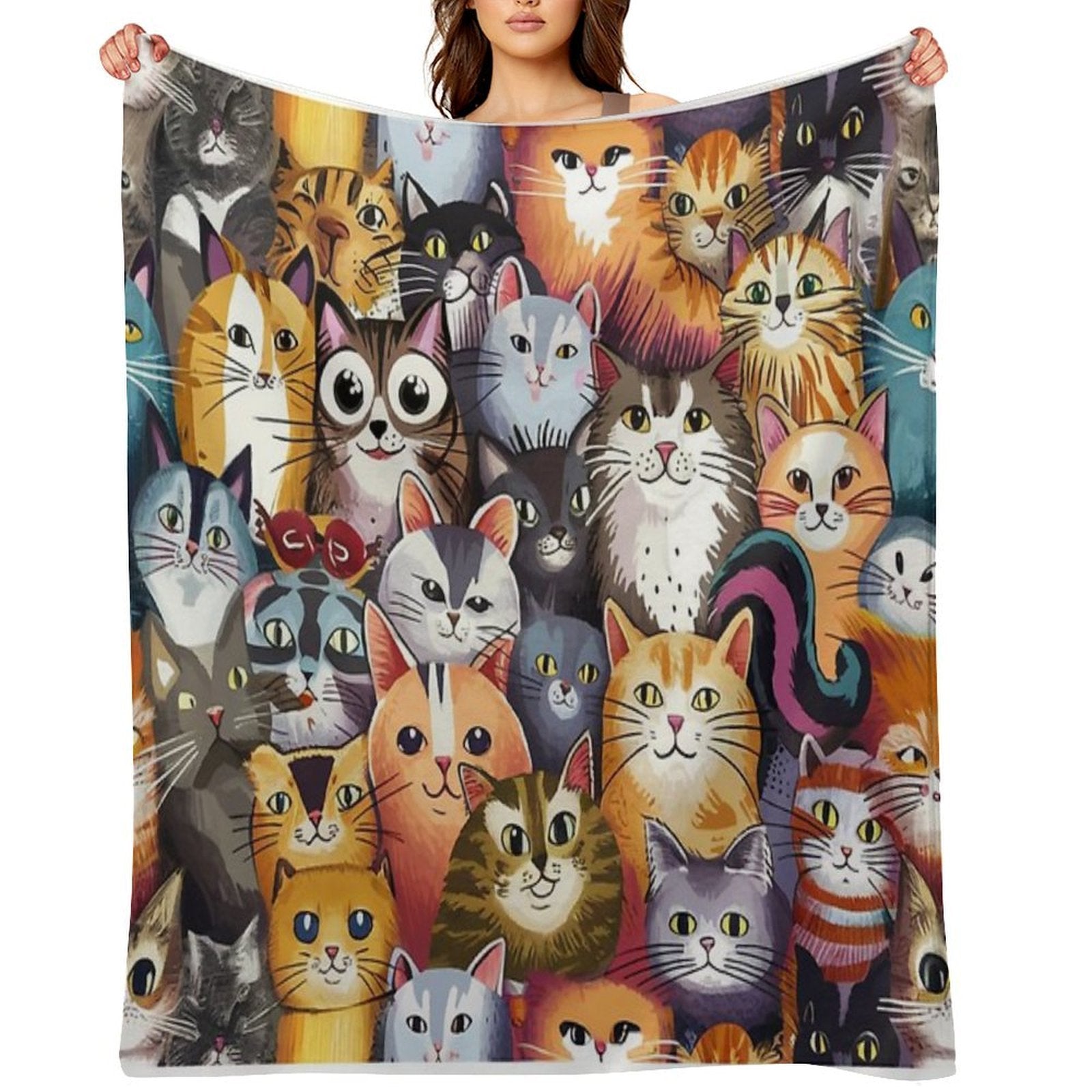 Cute Cats Durable Throw Blanket