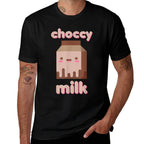 Choccy Milk Drink Chocolate Japanese Kawaii Cute Funny Meme  Tagless Design T-Shirt