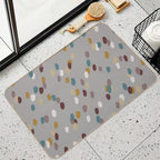 Modern Basic Pattern Dots- Earth Tones  Odorless Bath Mat