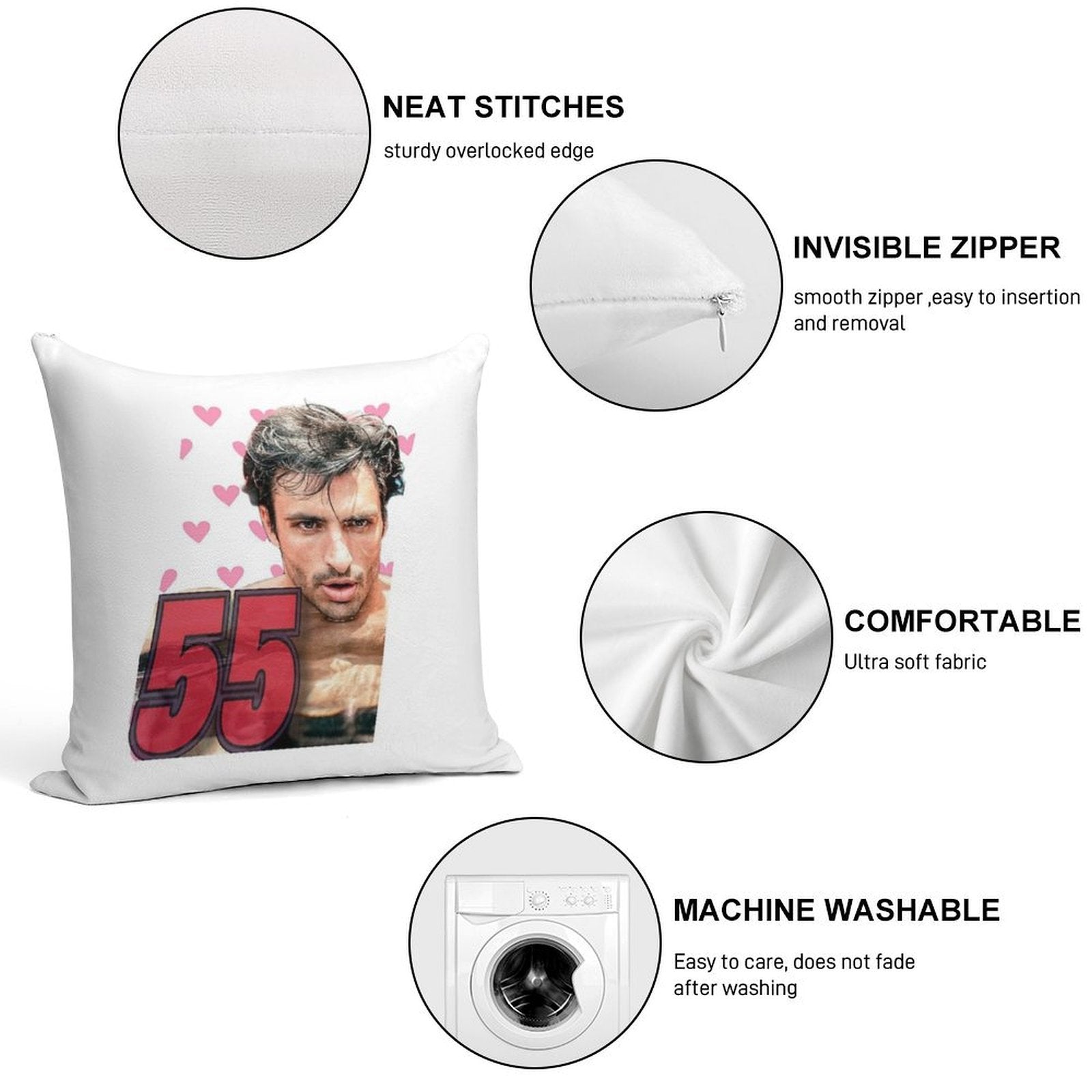 Carlos Sainz Soft Home Decor Throw Pillow