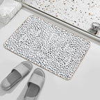 Dalmatian Spots - Black And White Polka Dots  Versatile Bath Mat