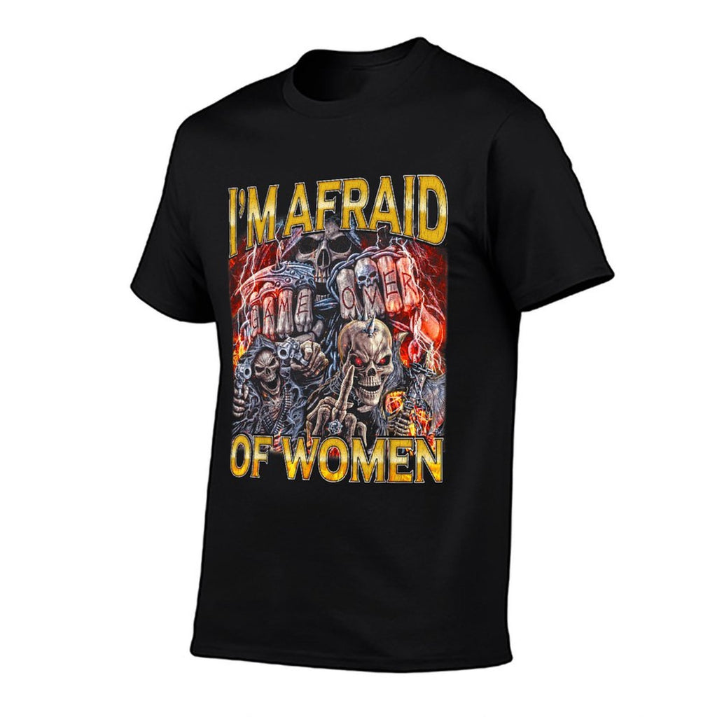 Afraid Of Women - Edgy Skeleton Bootleg Hard Skeleton Meme  Classic T-Shirt