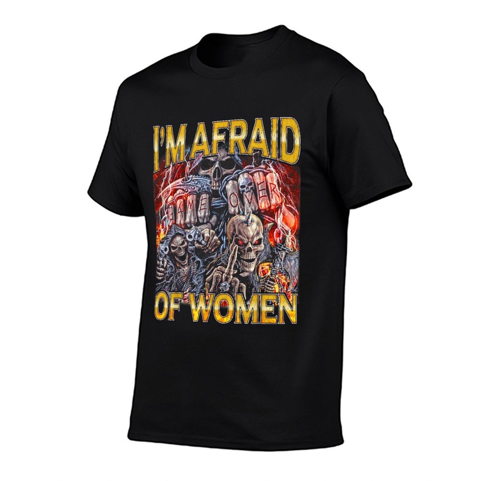 Afraid Of Women - Edgy Skeleton Bootleg Hard Skeleton Meme  Classic T-Shirt