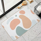 Color Pallete Organic Abstract Art Boho  Repositionable Bath Mat
