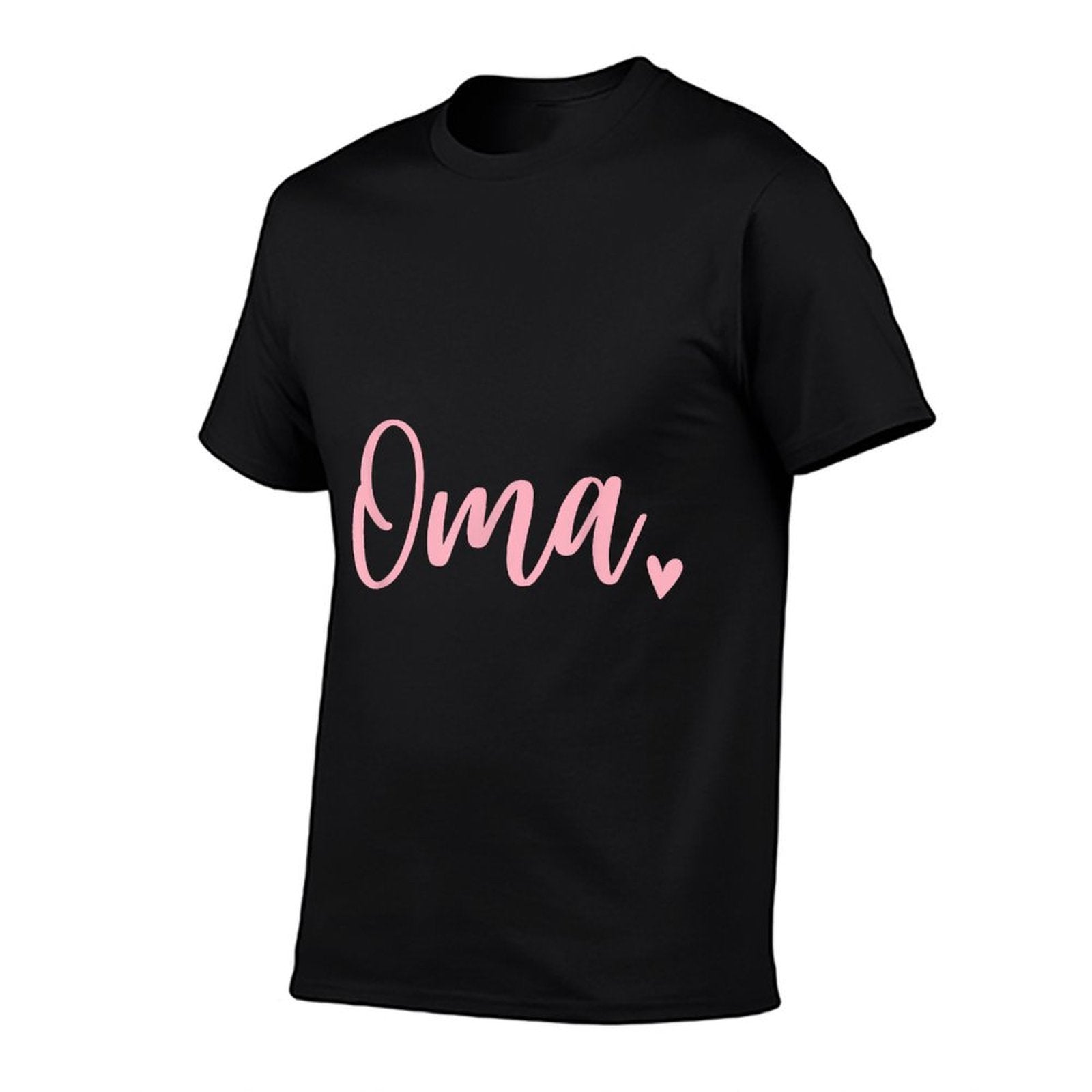 Oma Cute Heart Grandma Womens Pink  Tagless Design T-Shirt