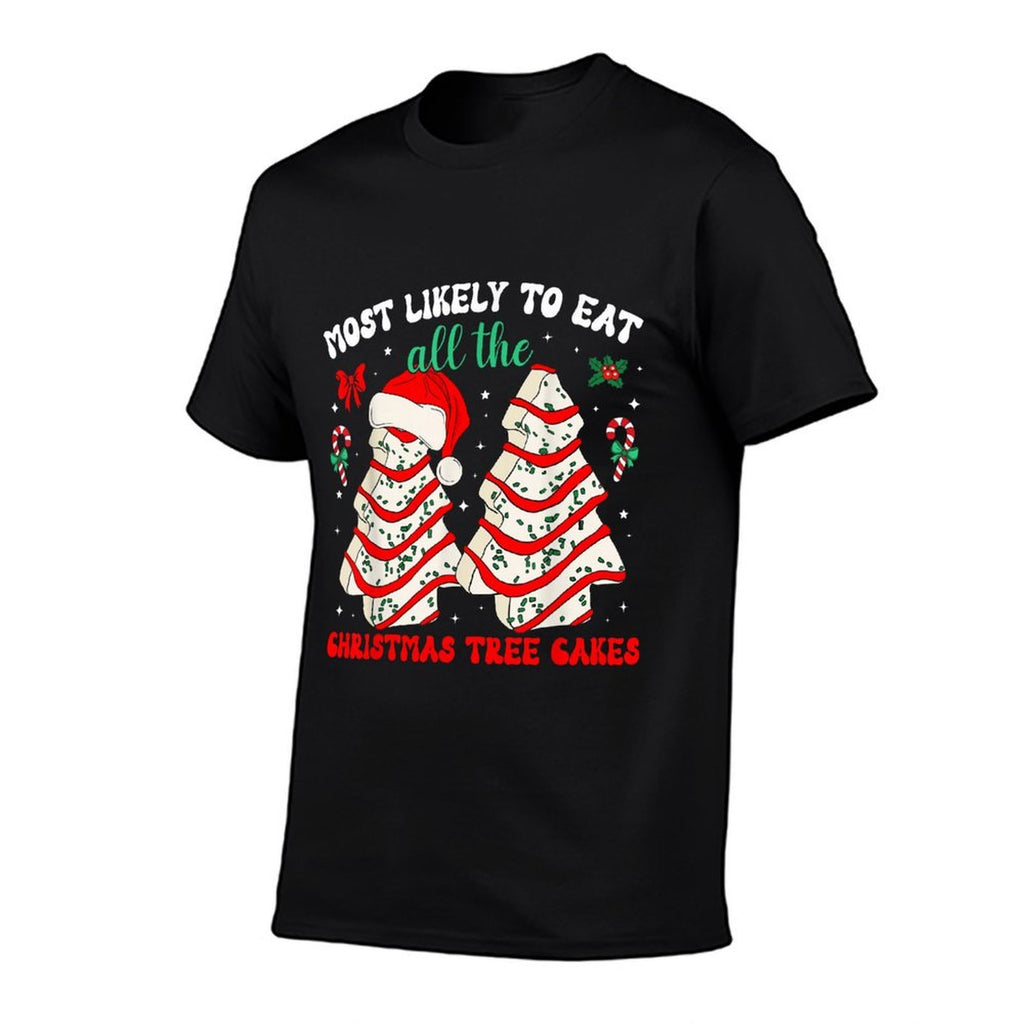 Most Likely to Eat All The Christmas Tree Cakes Debbie  Trendy Pattern T-Shirt