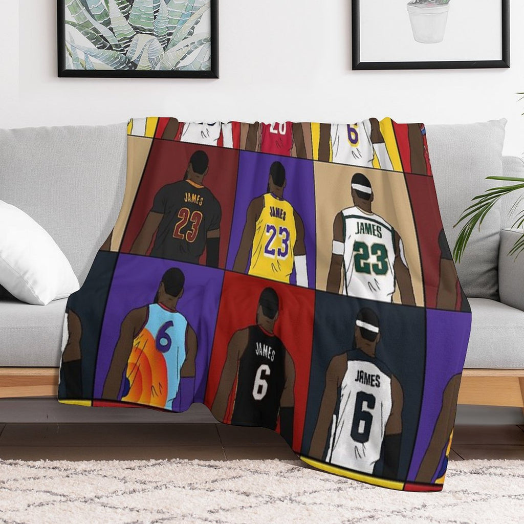 LeBron James Grid Sustainable Throw Blanket